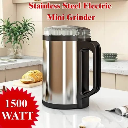 Silver Crest Stainless Steel Electric Mini Grinder
