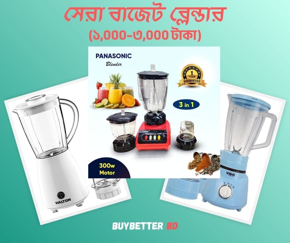 সেরা বাজেট ব্লেন্ডার ২০২৬: panasonic, vigo, walton – Affordable blenders for daily use in Bangladesh
